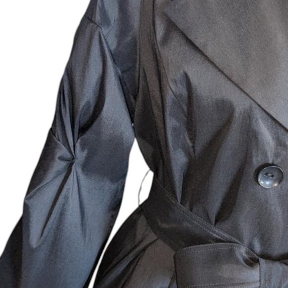 NWT Stunning Samuel Dong Blouse with Ruched Sleeves Size L. - Picture 4 of 5